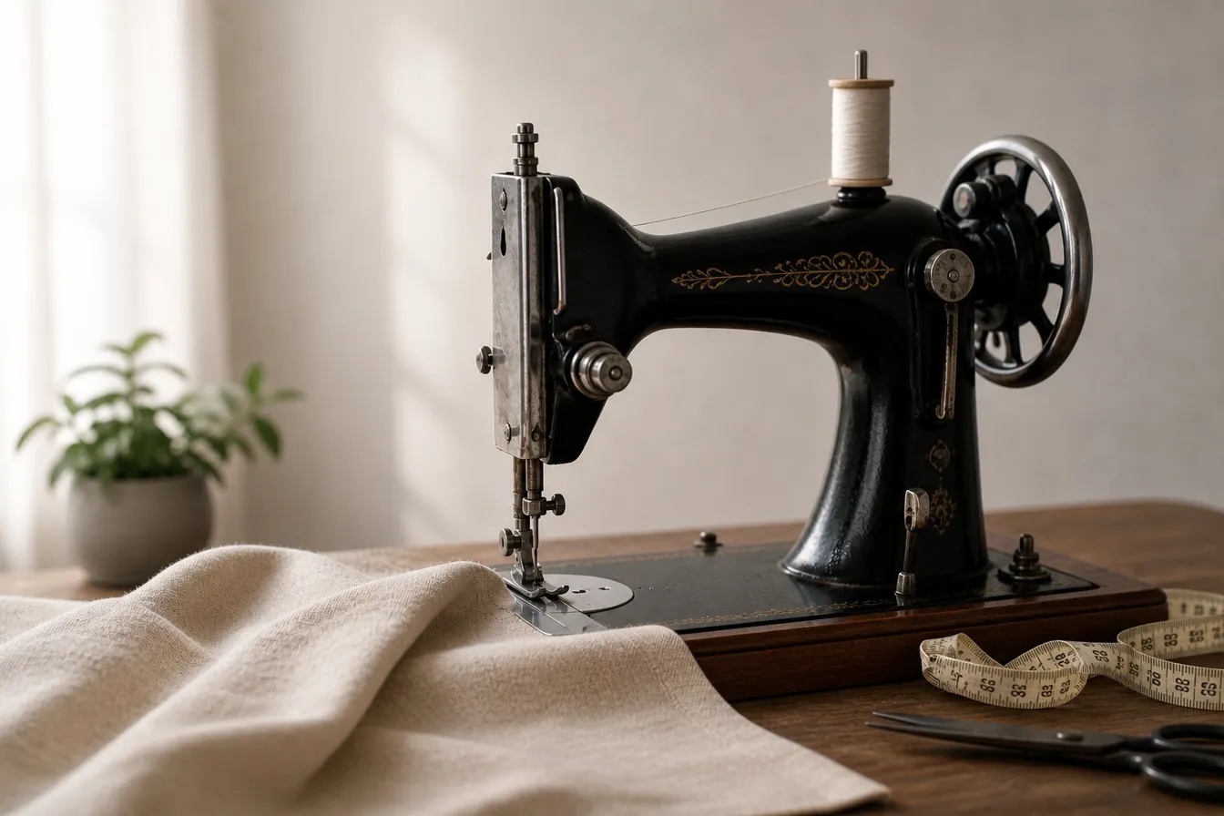 Vintage Singer sewing machine – garment quality inspection